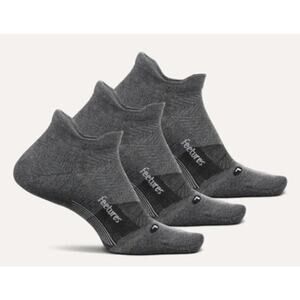Feetures Unisex Medium Gray 3-Pack Elite Golf Max Cushion Tab No-Show Socks C1-2